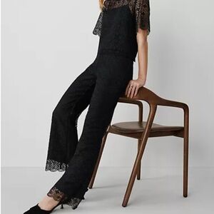 Ann Taylor Black Lace Flare Pants